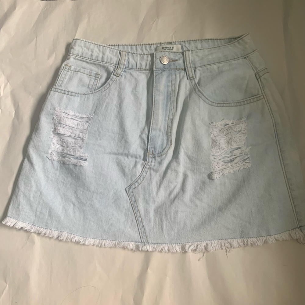 Light wash skirt